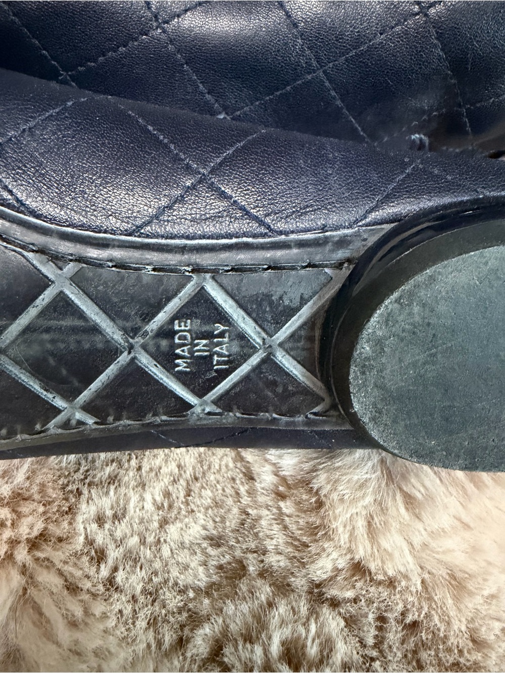 Authentic Chanel Navy Quilted Leather CC Mary Jane Flats EU 37 - Picture 11 of 16